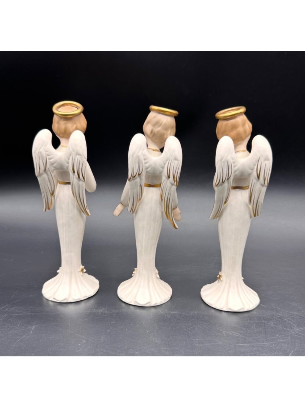 Vintage Angel Figurines Set Of 3 Mid Century Hand Painted Napco Japan 1962 READ - Picture 3 of 11